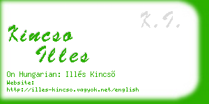 kincso illes business card